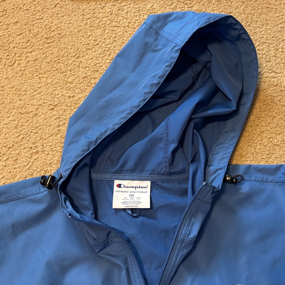 Champion Royal Blue Pullover Stadium Jacket Size 2XL - Picture 3 of 10